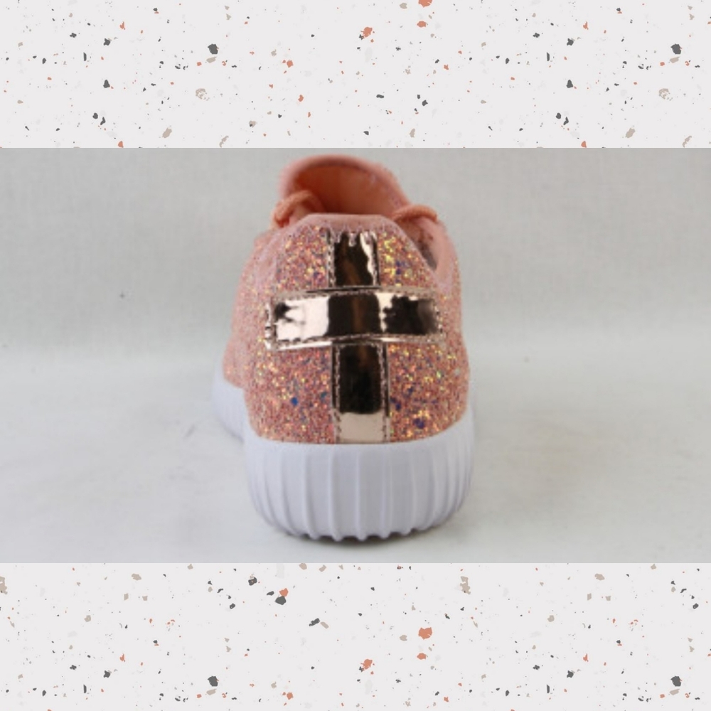 ‼️CLEARANCE PRICE FIRM‼️Dusty Rose Glitter Sneakers🎊💗 - Picture 6 of 7